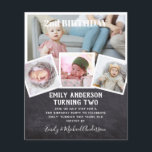 2ND Birthday Photo Collage Boy or Girl Mixed Colou Flyer<br><div class="desc">Beautifully modern 4 x PHOTO COLLAGE with overlay text and trendy typography layout with text template fields on both sides (qr scanning code optional) so you can add all your required party event announcement thank you details. This all-in-1 birthday item can be used as an announcement, celebration invitation or as...</div>