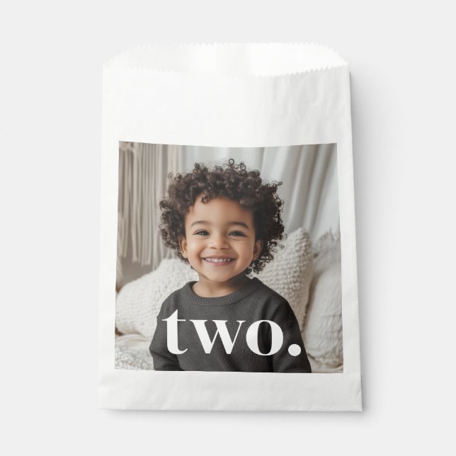 2nd Birthday Photo - two Favour Bag (Front)