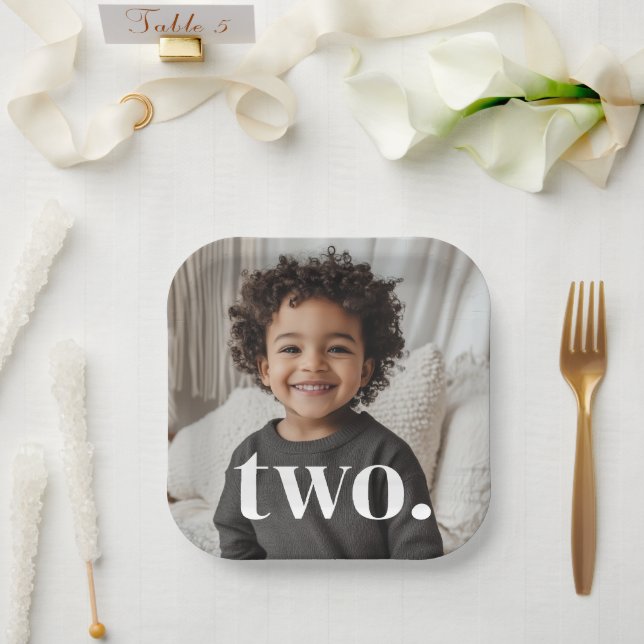 2nd Birthday Photo - two Paper Plate (Wedding)