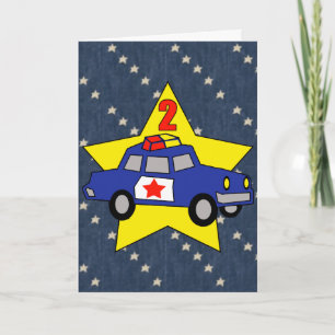 2nd Birthday Police Officer Card