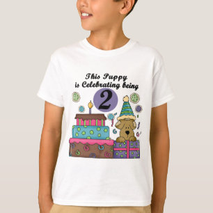 2nd Birthday Puppy Tshirts and Gifts
