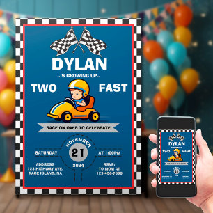 2nd Birthday Racer Invitation