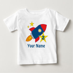 2nd Birthday Rocket Personalised T-shirt