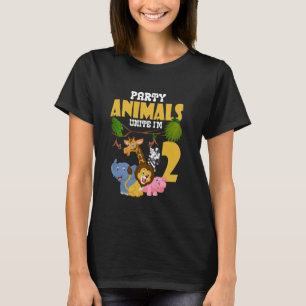 2nd Birthday Safari Boys Birthday Party 2 Year Old T-Shirt