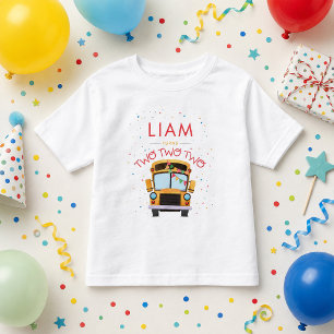 2nd Birthday School Bus Party Toddler T-Shirt