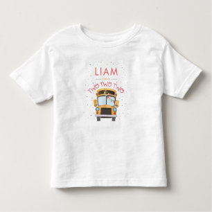 2nd Birthday School Bus Party  Toddler T-Shirt