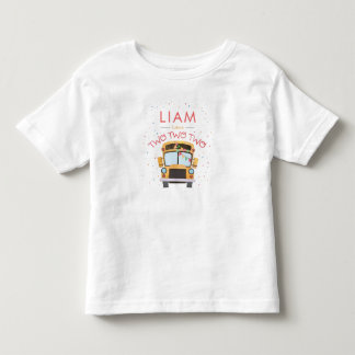 2nd Birthday School Bus Party Toddler T-Shirt