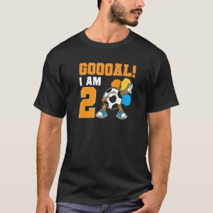 2nd Birthday Soccer Themed Birthday Party 2 Years T-Shirt