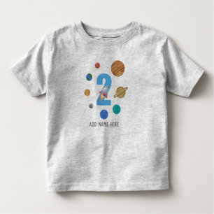 2nd Birthday Solar System Planet  Toddler T-Shirt