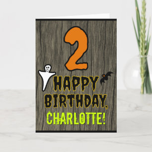 2nd Birthday: Spooky Halloween Theme + Custom Name Card