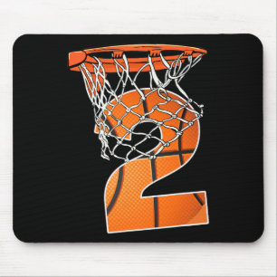 2nd Birthday Sport 2 Years Old Basketball 2 Boys K Mouse Pad