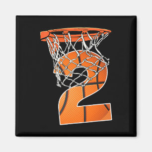 2nd Birthday Sport 2 Years Old Bysketbyll 2 Boys K Magnet