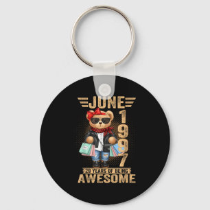 2nd birthday strawberry auntie of the two sweet key ring
