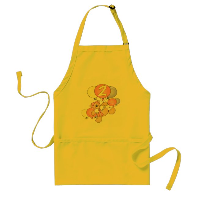 2nd Birthday Teddy Bear Standard Apron (Front)
