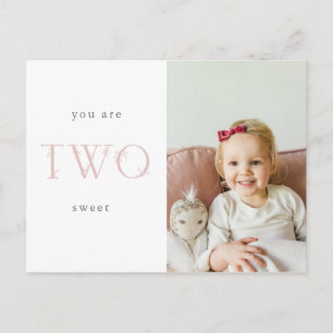 2nd birthday thank you post card