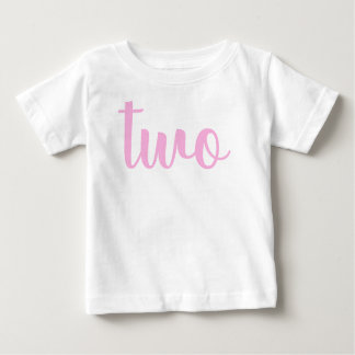 2nd Birthday two toddler pink Baby T-Shirt