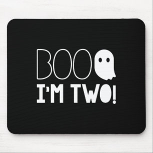 2nd Birthday Two Year Old Boo I'm Two! Halloween G Mouse Pad
