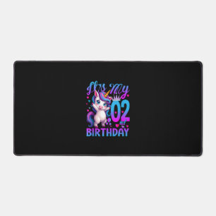 2nd birthday unicorn It's my 2nd birthday Tank Top Desk Mat