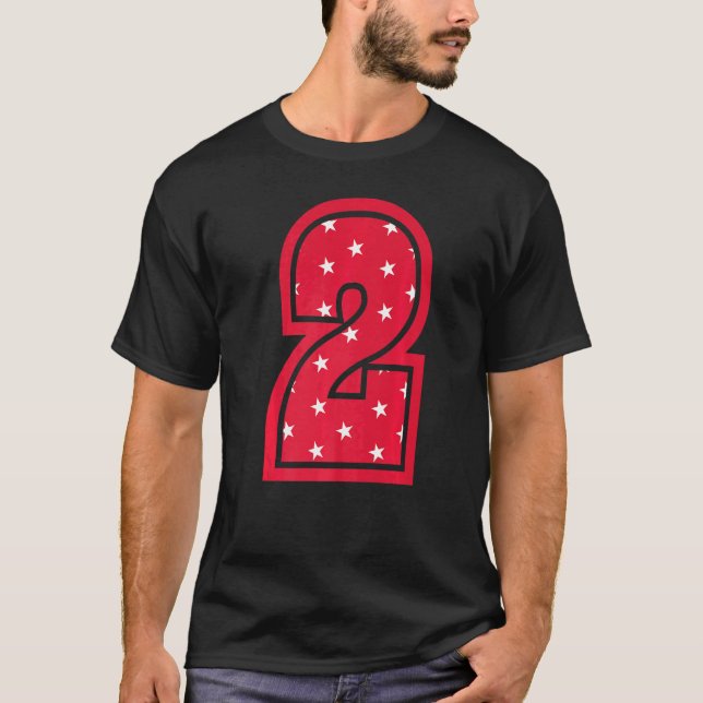 2nd Birthday Vintage Number T-Shirt (Front)
