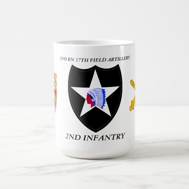 2ND BN 17TH FIELD ARTILLERY 2ND INFANTRY DIVISION COFFEE MUG (Center)