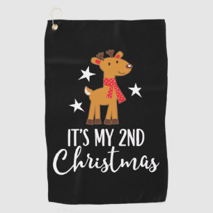 2nd Christmas Reindeer Golf Towel