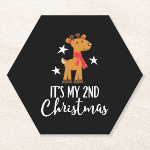 2nd Christmas Reindeer Paper Coaster