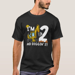 2nd Construction Birthday I m 2 And Digging It 2 Y T-Shirt