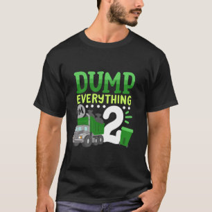 2nd Garbage Truck Birthday Boys Dump Everything 2 T-Shirt