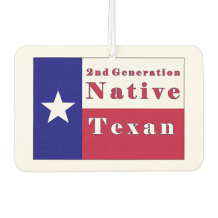 2nd Generation Native Texan Flag Car Air Freshener