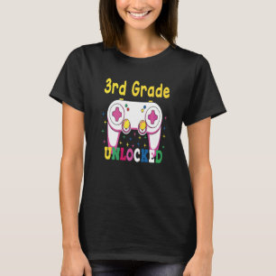 2nd Grade Achieved 3rd Grade Unlocked Retro Colorf T-Shirt