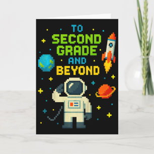 2nd Grade And Beyond Astronaut Space Boys Gamer Fi Card
