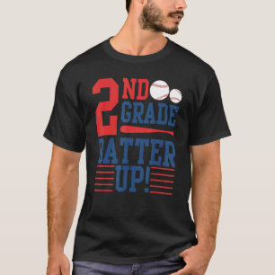 2nd Grade Back To School 2nd Grade Batter Up Baseb T-Shirt