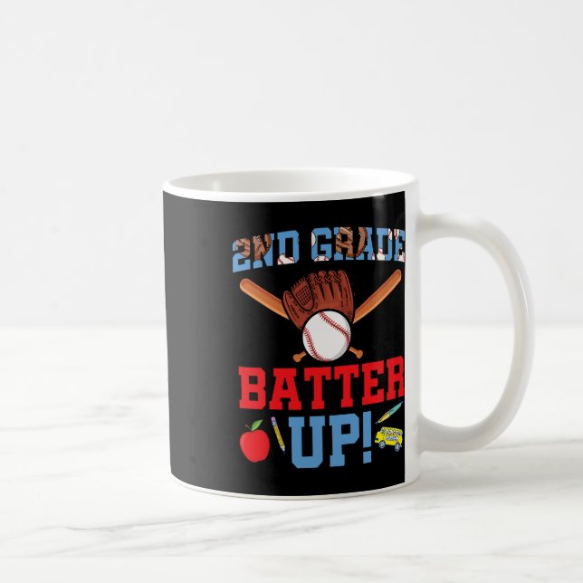2nd Grade Baseball Player First Day Of School  Coffee Mug (Right)