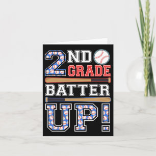 2nd Grade Batter Up Baseball-second Grade Back To Card