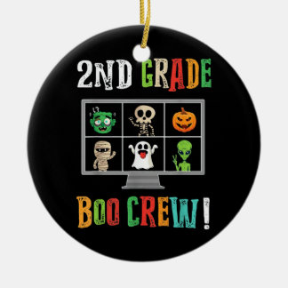 2nd Grade Boo Crew Ceramic Ornament