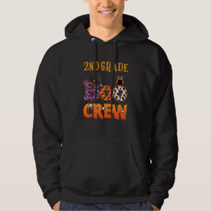 2nd Grade Boo Crew Spooky Halloween Second Grade T Hoodie