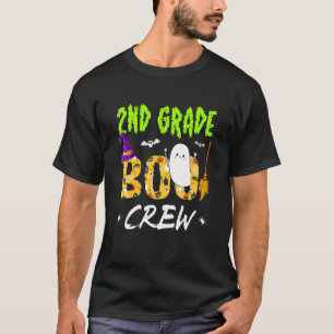 2Nd Grade Boo Crew Teacher Funny Halloween Costume T-Shirt