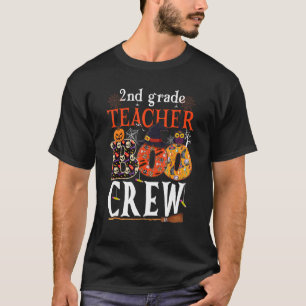 2nd Grade Boo Crew Teacher Kids Halloween Costume T-Shirt