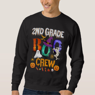 2nd Grade Boo Crew Teacher Student  Halloween Cost Sweatshirt