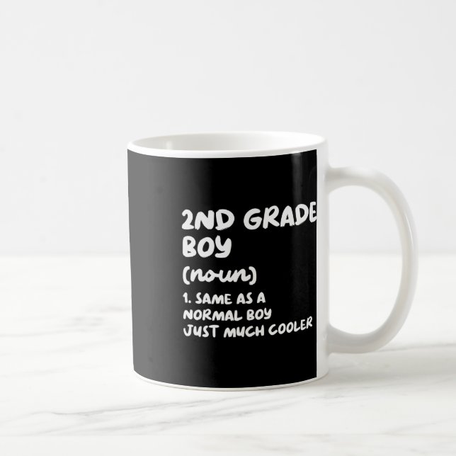 2nd Grade Boy Definition Fun Back To School Studen Coffee Mug (Right)