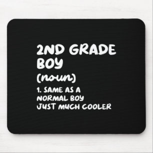 2nd Grade Boy Definition Fun Ck To School Student Mouse Pad