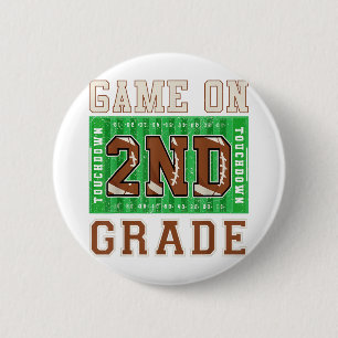 2nd Grade Boys Football Back To School Game On Sec 6 Cm Round Badge