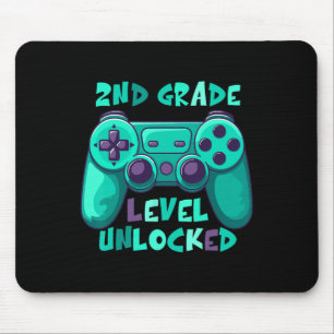 2nd Grade Boys Gamer Level Ck To School First Day Mouse Pad