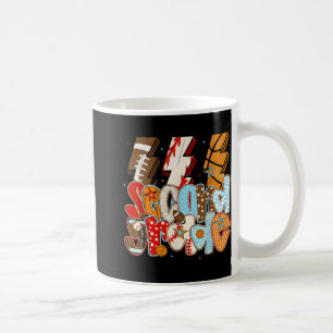 2nd Grade Boys Lightning Bolt Football Baseball Ba Coffee Mug