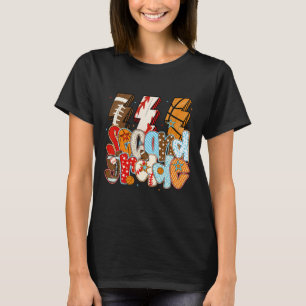 2nd Grade Boys Lightning Bolt Footll Sell Sketll T-Shirt