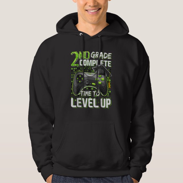 2nd Grade Complete Time To Level Up Happy Last Day Hoodie (Front)