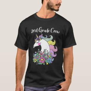 2Nd Grade Crew Back To School Unicorn T-Shirt