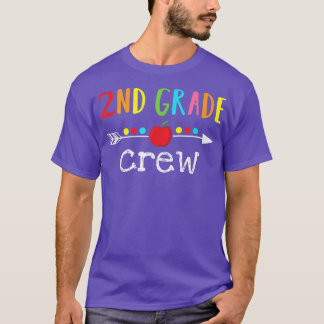 2nd Grade Crew Teacher Funny Back To School Second T-Shirt