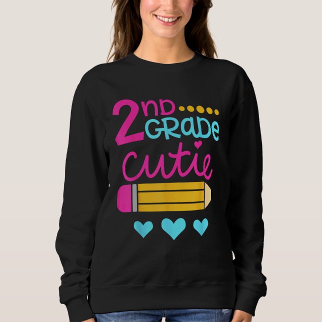 2nd Grade Cutie First Day of School Back to School Sweatshirt (Front)