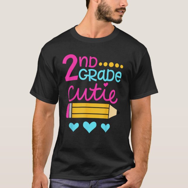 2nd Grade Cutie First Day of School Back to School T-Shirt (Front)
